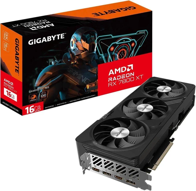 Alt view image 7 of 7 - GIGABYTE Radeon RX 7800 XT GAMING 16G Graphics Card, 3x WINDFORCE Fans 16GB 256-bit GDDR6, GV-R78XTGAMING -16GD Video Card