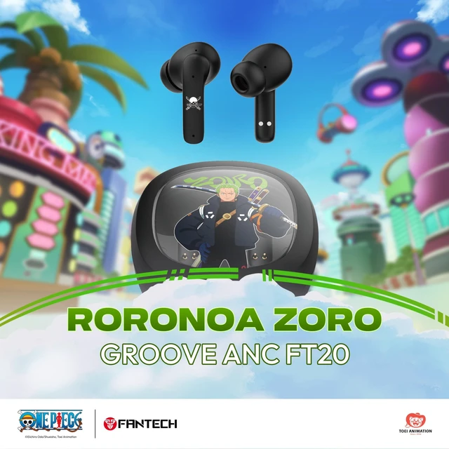 Alt view image 5 of 7 - FANTECH One Piece Edition ZORO Gaming Bluetooth Headphones, FT20, Bluetooth 5.3 ANC Gaming Earphones, 13mm Driver, Transparency Mode, Up to 25H Playtime, USB-C Charging