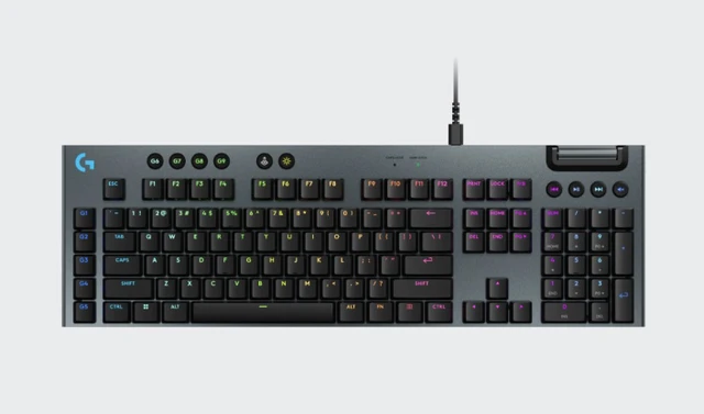Alt view image 2 of 7 - Logitech G915 X Full-size Corded Mechanical wired Gaming Keyboard, GL Brown Tactile Switches, RGB Backlighting - 920-012946,Black