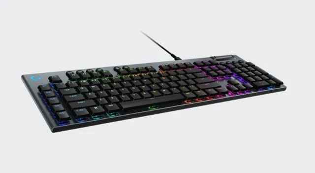 Alt view image 4 of 7 - Logitech G915 X Full-size Corded Mechanical wired Gaming Keyboard, GL Brown Tactile Switches, RGB Backlighting - 920-012946,Black