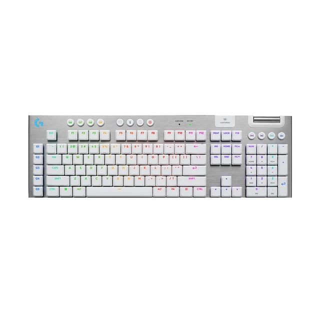 Alt view image 6 of 6 - Logitech G915 X LIGHTSPEED Low Profile Wireless Mechanical Gaming Keyboard - GL Brown Tactile Switches, RGB Backlighting - 920-012692, white