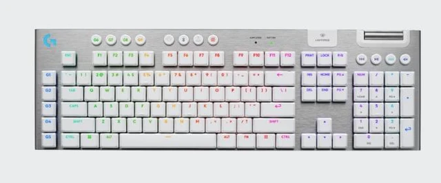 Alt view image 2 of 6 - Logitech G915 X LIGHTSPEED Low Profile Wireless Mechanical Gaming Keyboard - GL Brown Tactile Switches, RGB Backlighting - 920-012692, white