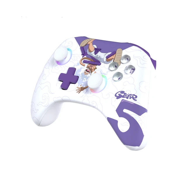 Alt view image 2 of 7 - FANTECH WGPI5V2A Gear 5 Gaming Controller, One Piece Edition, Wireless Tri-Mode (2.4G/Bluetooth 5.0/Wired),Hall Effect Trigger Buttons, Four-Level Vibration, 1000Hz Polling Rate, White