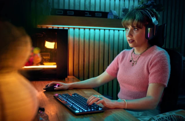 Alt view image 6 of 7 - Logitech G915 LIGHTSPEED TKL Wireless Mechanical Gaming Keyboard, - Low Profile GL Brown Tactile Switches, LIGHTSYNC RGB, Bluetooth Support - Black