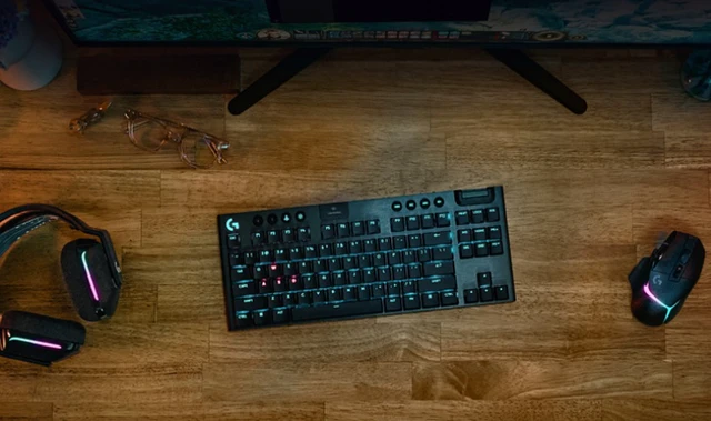 Alt view image 5 of 7 - Logitech G915 LIGHTSPEED TKL Wireless Mechanical Gaming Keyboard, - Low Profile GL Brown Tactile Switches, LIGHTSYNC RGB, Bluetooth Support - Black