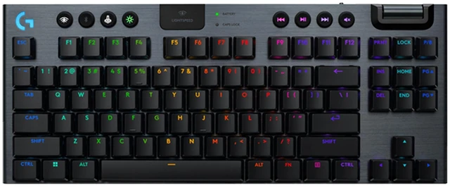Main image of Logitech G915 LIGHTSPEED TKL Wireless Mechanical Gaming Keyboard, - Low Profile GL Brown Tactile Switches, LIGHTSYNC RGB, Bluetooth Support - Black