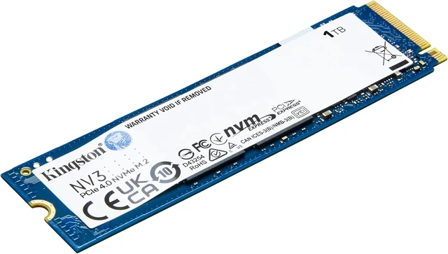 Alt view image 4 of 7 - Kingston NV3 1TB Internal M.2 2280 PCIe 4.0 x4 NVMe SSD + GravaStar 65W USB Charger, Up to 6000MB/s Read 4000MB/s Write, 3D TLC NAND, 320TBW Endurance, Desktop Laptop Gaming Upgrade Storage SSD