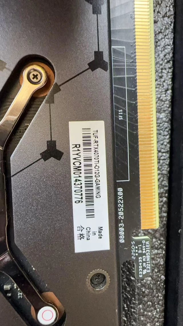 Alt view image 3 of 3 - ASUS TUF Gaming NVIDIA GeForce RTX 4070 Ti OC Edition Gaming Graphics Card (PCIe 4.0, 12GB GDDR6X, HDMI 2.1a, DisplayPort 1.4a) TUF-RTX4070TI-O12G-GAMING