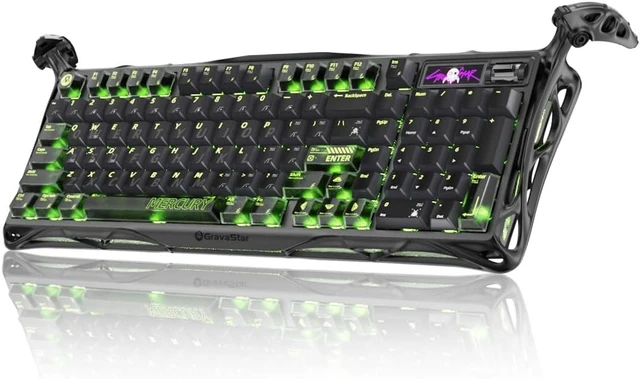 Alt view image 2 of 7 - GravaStar Mercury K98 Pro Phantom Black Mechanical Gaming Keyboard,98% Layout HotSwappable,TriMode 2.4G/Bluetooth 5.4/USBC,GasketTop DualStructure,1.65" TFT Display,8000Hz Polling Rate,Aluminum