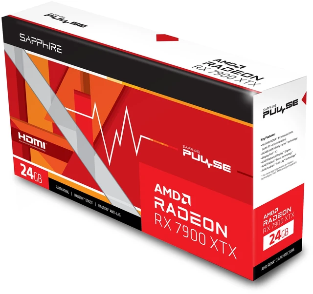 Alt view image 7 of 7 - SAPPHIRE Tech PULSE Radeon RX 7900 XTX 24GB GDDR6 PCI Express 4.0 x16 ATX Video Card