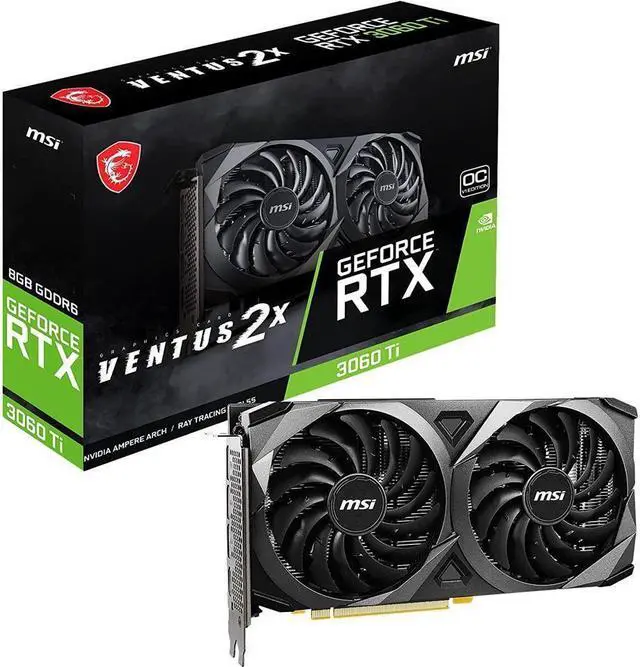 Main image of MSI Ventus GeForce RTX 3060 Ti 8GB GDDR6X PCI Express 4.0 Video Card RTX 3060 TI VENTUS 2X 8GD6X OC