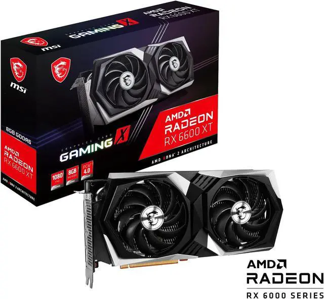 Alt view image 7 of 7 - MSI Gaming Radeon RX 6600 XT 8GB GDDR6 PCI Express 4.0 ATX Video Card RX 6600 XT GAMING X 8G