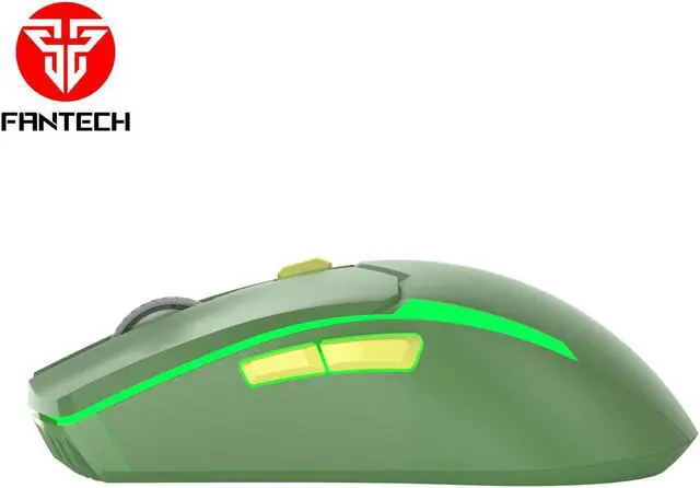 Alt view image 11 of 14 - FANTECH  Wireless Gaming Mouse,Medium-size ,Ergonomic Hand Grips,2.4 GHz wreless Fast charge,RGB Gamer Desk Laptop PC Gaming Mouse, for Windows 7/8/10/11/XP Vista Linux MacOs,Green