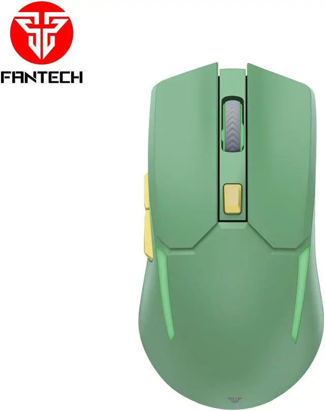 Alt view image 10 of 14 - FANTECH  Wireless Gaming Mouse,Medium-size ,Ergonomic Hand Grips,2.4 GHz wreless Fast charge,RGB Gamer Desk Laptop PC Gaming Mouse, for Windows 7/8/10/11/XP Vista Linux MacOs,Green