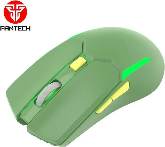 Alt view image 9 of 14 - FANTECH  Wireless Gaming Mouse,Medium-size ,Ergonomic Hand Grips,2.4 GHz wreless Fast charge,RGB Gamer Desk Laptop PC Gaming Mouse, for Windows 7/8/10/11/XP Vista Linux MacOs,Green