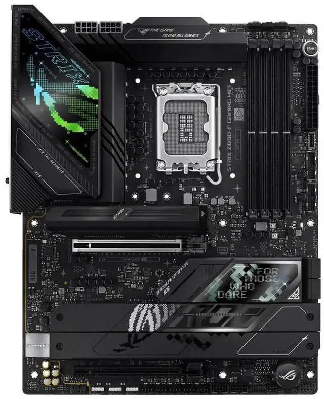 Alt view image 6 of 7 - ASUS ROG STRIX Z890-F GAMING WIFI Intel Z890 LGA 1851 ATX motherboard, DDR5 slots, DIMM Flex, AEMP III, WiFi 7, 5×M.2 slots,NPU Boost, ASUS AI Advisor, AI Overclocking, AI Cooling II, Polymo Lighting