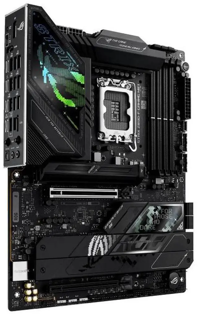 Alt view image 2 of 7 - ASUS ROG STRIX Z890-F GAMING WIFI Intel Z890 LGA 1851 ATX motherboard, DDR5 slots, DIMM Flex, AEMP III, WiFi 7, 5×M.2 slots,NPU Boost, ASUS AI Advisor, AI Overclocking, AI Cooling II, Polymo Lighting