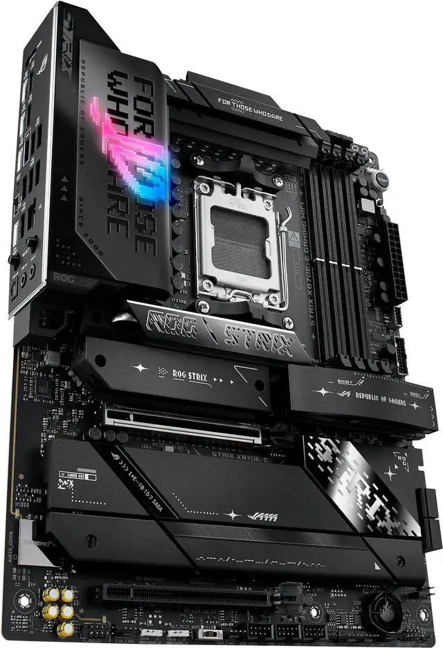 Alt view image 6 of 7 - ASUS ROG STRIX X870E-E GAMING WIFI AMD AM5 X870 ATX motherboard 18+2+2 power stages, Dynamic OC Switcher, Core Flex, DDR5 AEMP, WiFi 7, 5x M.2, PCIe 5.0, Q-Release Slim, USB4, AI OCing & Networking