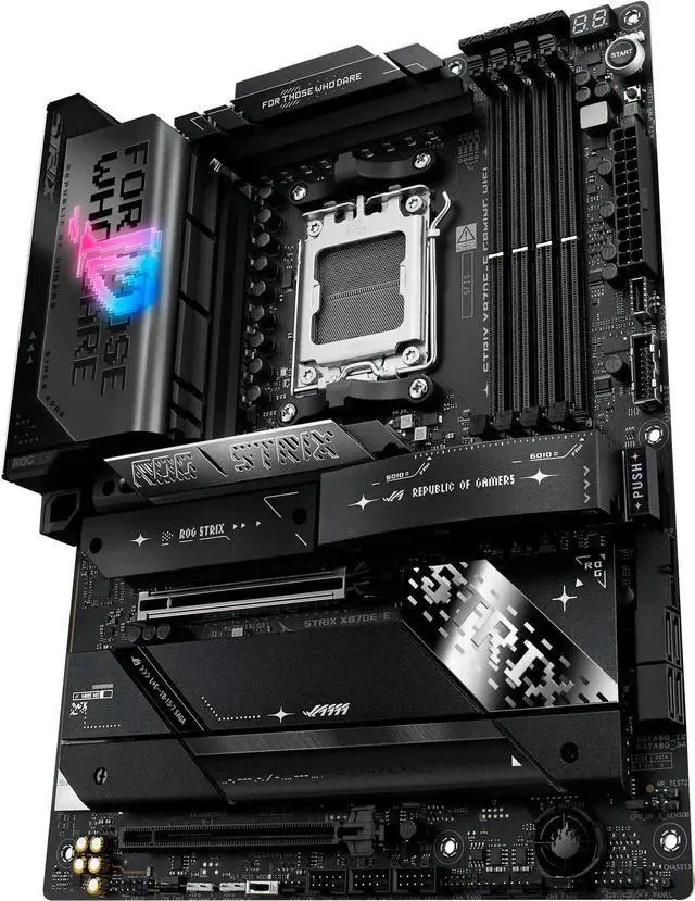 Alt view image 7 of 7 - ASUS ROG STRIX X870E-E GAMING WIFI AMD AM5 X870 ATX motherboard 18+2+2 power stages, Dynamic OC Switcher, Core Flex, DDR5 AEMP, WiFi 7, 5x M.2, PCIe 5.0, Q-Release Slim, USB4, AI OCing & Networking