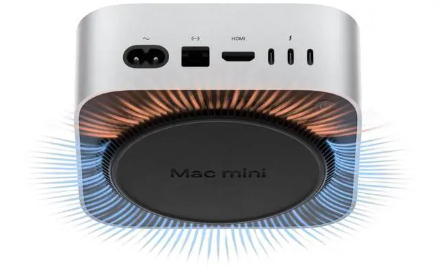 Alt view image 6 of 7 - Apple 2024 Mac Mini Compact Desktop, M4 Pro Chip, 12-Core CPU, 16-Core GPU, 16-Core NE, 24GB Unified Mem, 2TB SSD, GbE, Wi-Fi 6E, TB5, HDMI 2.1, BT5.3, iPhone/iPad Compatible, Pro High-Speed Computing