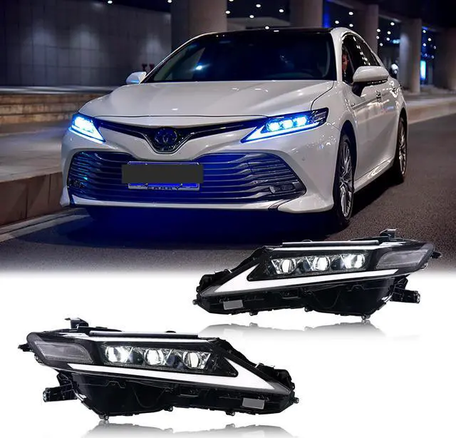 Alt view image 4 of 5 - LED Headlights for Toyota Camry 2018 2019 2020 2021 2022 2023 8th Gen SE LE TRD Sequential Indicator Triple Beams Front Lamps Projector Replacement Assembly Accessary