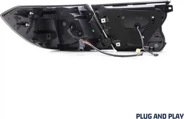 Alt view image 5 of 5 - LED Clear White Tail Lights for Honda Accord 2018 2019 2020 2021 2022 2023 10Th Gen Start-up Animation V6 Eagle Eye Sequential Rear Lamps Assembly