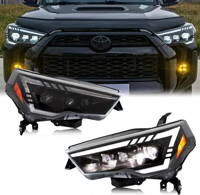 Main image of LED Headlights Projector for Toyota 4Runner 4-Runner 2010-2019 SR5 TRD Off Road Lmited Start-up Animation Sequential Indicator Red Eyes High/Low Beam Front Lamps Assembly Accessary