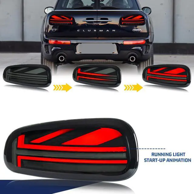 Alt view image 4 of 5 - LED Tail Lights for BMW Mini Cooper F54 2016 2017 2018 2019 Clubman Facelift Sequential Turn Signal Start-up Animation Rear Lamps Error Free Assembly Accessary