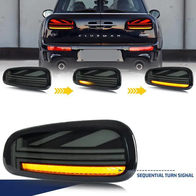 Alt view image 2 of 5 - LED Tail Lights for BMW Mini Cooper F54 2016 2017 2018 2019 Clubman Facelift Sequential Turn Signal Start-up Animation Rear Lamps Error Free Assembly Accessary