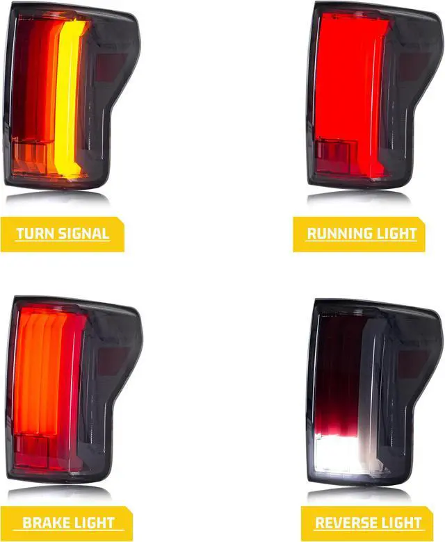 Alt view image 3 of 5 - LED Tail Lights for Toyota Tundra 2007-2013 Pickup LED Sequential Indicator Start-up Animation Facelift Rear Lamps Assembly Accessary