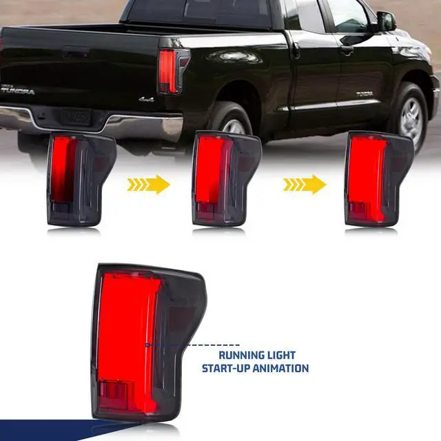 Alt view image 4 of 5 - LED Tail Lights for Toyota Tundra 2007-2013 Pickup LED Sequential Indicator Start-up Animation Facelift Rear Lamps Assembly Accessary