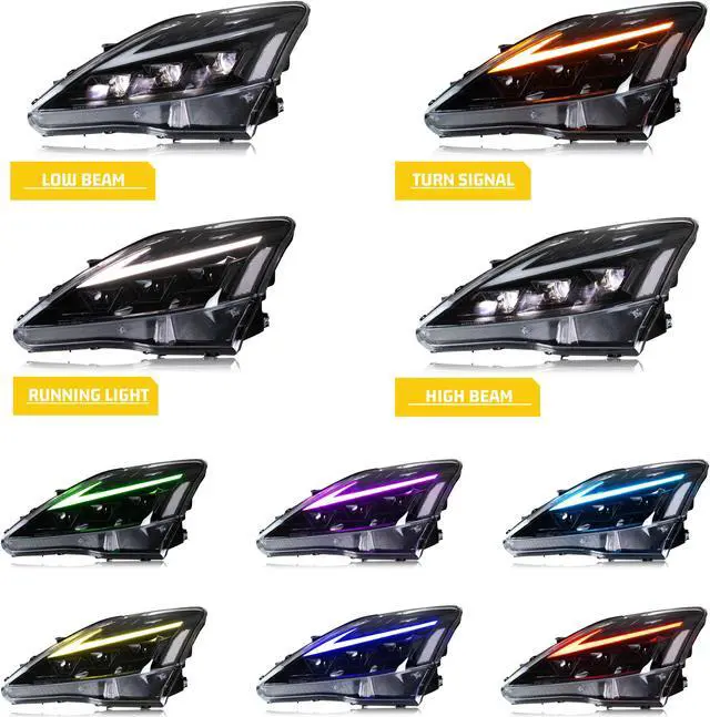 Alt view image 3 of 5 - LED RGB Facelift Headlights for Lexus IS250 IS350 ISF 2006-2013 Start-up Animation Sequential 2is Front Lamps Projector Custom Accessary Assembly
inginuity time LED RGB Facelift Headlig