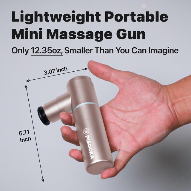 Alt view image 2 of 7 - Project Mars Pisooka X Mini Massage Gun, Intellitopia Massage Gun, Lightweight Portable Massage Gun for Muscle Relaxation, Compact Handheld Massager for Deep Tissue Percussion (Pink)