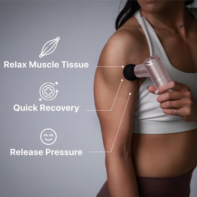 Alt view image 5 of 7 - Project Mars Pisooka X Mini Massage Gun, Intellitopia Massage Gun, Lightweight Portable Massage Gun for Muscle Relaxation, Compact Handheld Massager for Deep Tissue Percussion (Pink)