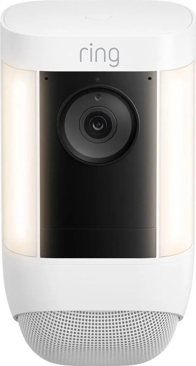 Alt view image 2 of 14 - Ring Spotlight Cam Pro Outdoor Wireless 1080p Battery Surveillance Camera - White