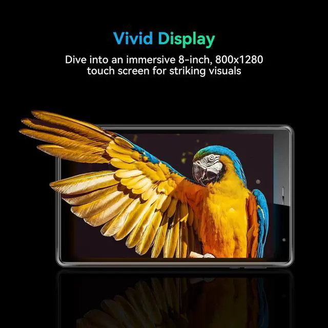 Alt view image 4 of 7 - FOXXD V8 Tablet - 8.25" HD Display, 5MP+8MP AF Cameras, 3GB RAM, 32GB Storage,
MediaTek Quad-Core 2.0GHz CPU, 4000mAh Battery, 4G, USB-C, BT 5.0, Wi-Fi 802.11 b/g/n/ac,MultiBand Network Support -Black