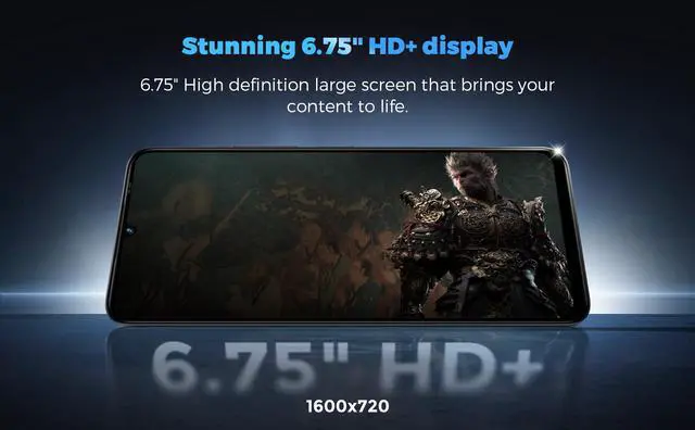 Alt view image 3 of 7 - Miro A67 Unlock 8Core Android 14GO 6.75''HD Large Screen Smartphone with Expandable Storage 1TB