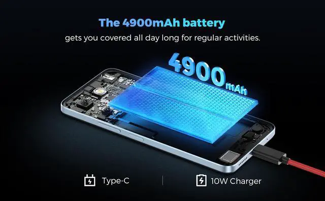 Alt view image 4 of 7 - Miro 5G Unlocked Android Smartphone S67 ,6.75" Water Drop HD+, 90Hz,Memory 8GB+128GB,13MP AI Double Camera 0.3MP Depth,,4900mAh/10W Charging