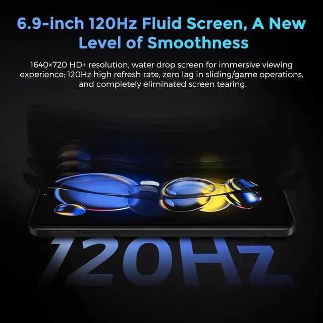 Alt view image 3 of 7 - MIRO C69M Pro 5G Cell Phone, Android 15 Unlocked Phones, 8 GB +256GB 5G Dual SIM, 50MP Camera, 6.9" Water Drop Display, Fingerprint Unlock, 5160mAh Android Phone Black
