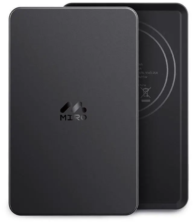 Main image of MIRO B4 Power Bank - 5000mAh Compact Magnetic Wireless Charger, 15W Fast Charge, Card - Style Portable Design