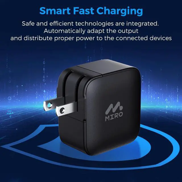 Alt view image 5 of 6 - MIRO D4 GaN PD3.0 2C1A 65W Wall Charger