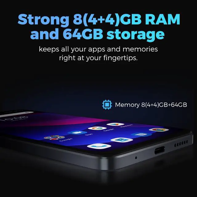 Alt view image 7 of 7 - MIRO C67 Unlocked Smartphone - 6.75" HD+ 90Hz Display, MediaTek Helio G36 8 - Core, 4900mAh Battery