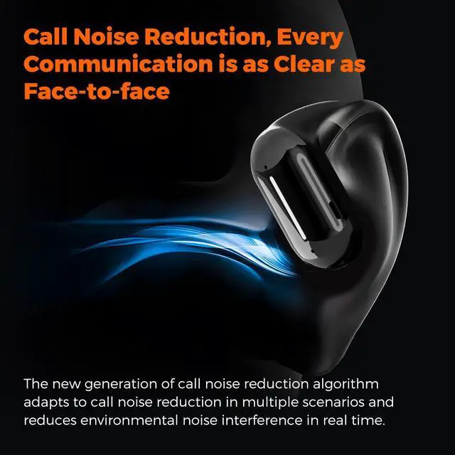 Alt view image 7 of 7 - MIRO O1 OWS AI Bluetooth5.3 Open-ear Earbuds IPX4 Waterproof Speaker 400mAh USB Type-C Charging 4H Play & Talk Time