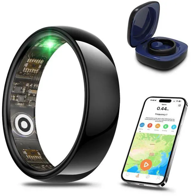 Main image of MIRO R1 Smart Ring for Women & Men Health Tracker Blood Oxygen & Heart Rate Monitor Sleep Long Lasting Battery Smart Rings Brown 10