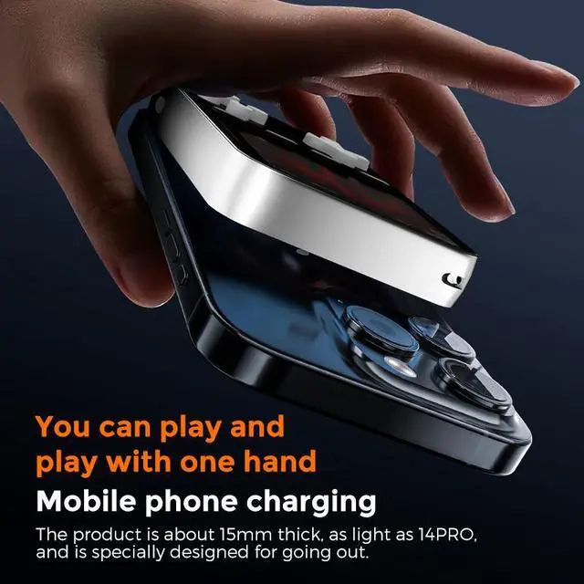 Alt view image 5 of 7 - MIRO V99 3-in-1 Magnetic Wireless Charger 5000mAh Multifunctional Power Bank Gaming Console 15W MegSafe 20W PD Fast Charge