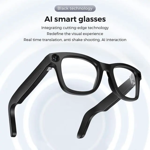 Alt view image 2 of 7 - MIRO iVision6 AI Smart Glasses with ChatGPT Integration - Hands-Free Translation & Camera, 1080P Video Recording, 32GB Memory
