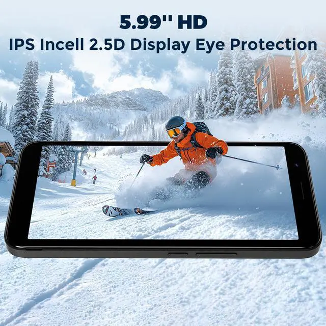 Alt view image 4 of 7 - MIRO A1 Cellphone 5.99'' HD IPS Incell 2.5D Display Octa-core Android 14 Smartphone 2+32GB TF, 3000mAh Battery Andriod Phone, Unlock Smart Phone, 4G Dual SIM, GPS,OTG- Blue