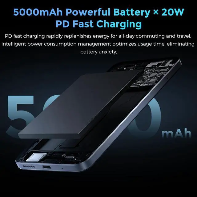 Alt view image 6 of 6 - MIRO S69 Pro 6.9" 120Hz Phone 5G Network 8+256GB 50MP Camera 5000mAh Battery Green