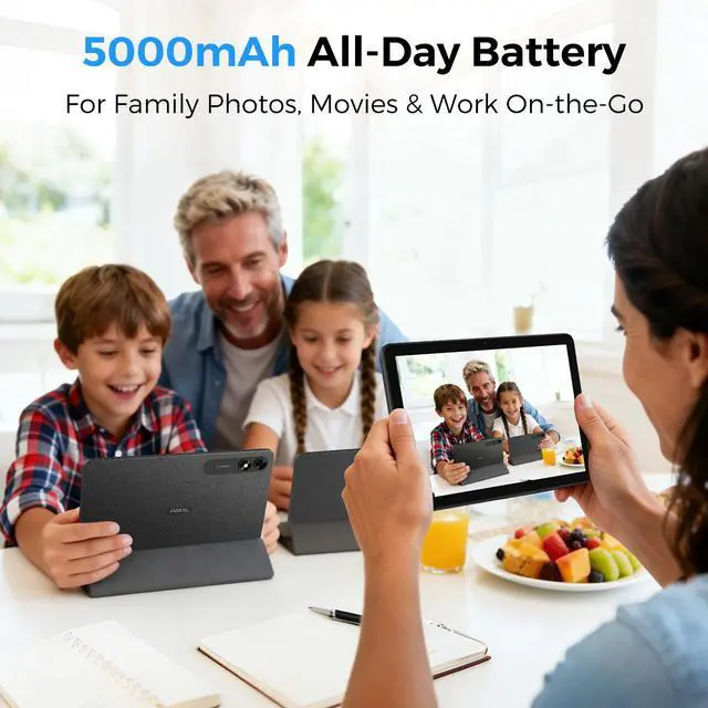 Alt view image 6 of 7 - Foxxd C10 Pro Unlocked Android 15 All-in-One Smart Tablet 10.1" HD Display 8MP Camera 4GB+64GB Quad-Core 5000mAh Battery