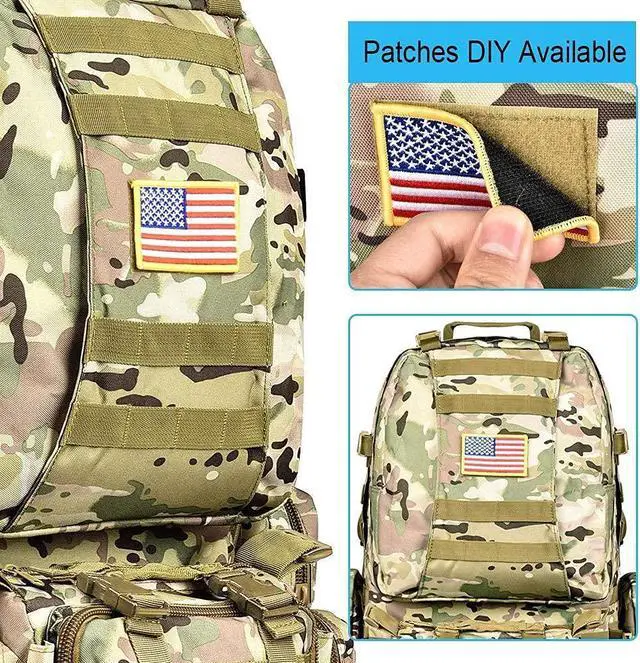 Alt view image 5 of 7 - CVLIFE Tactical Backpack Military Army Rucksack 60L Large Assault Pack Detachable Molle Bag